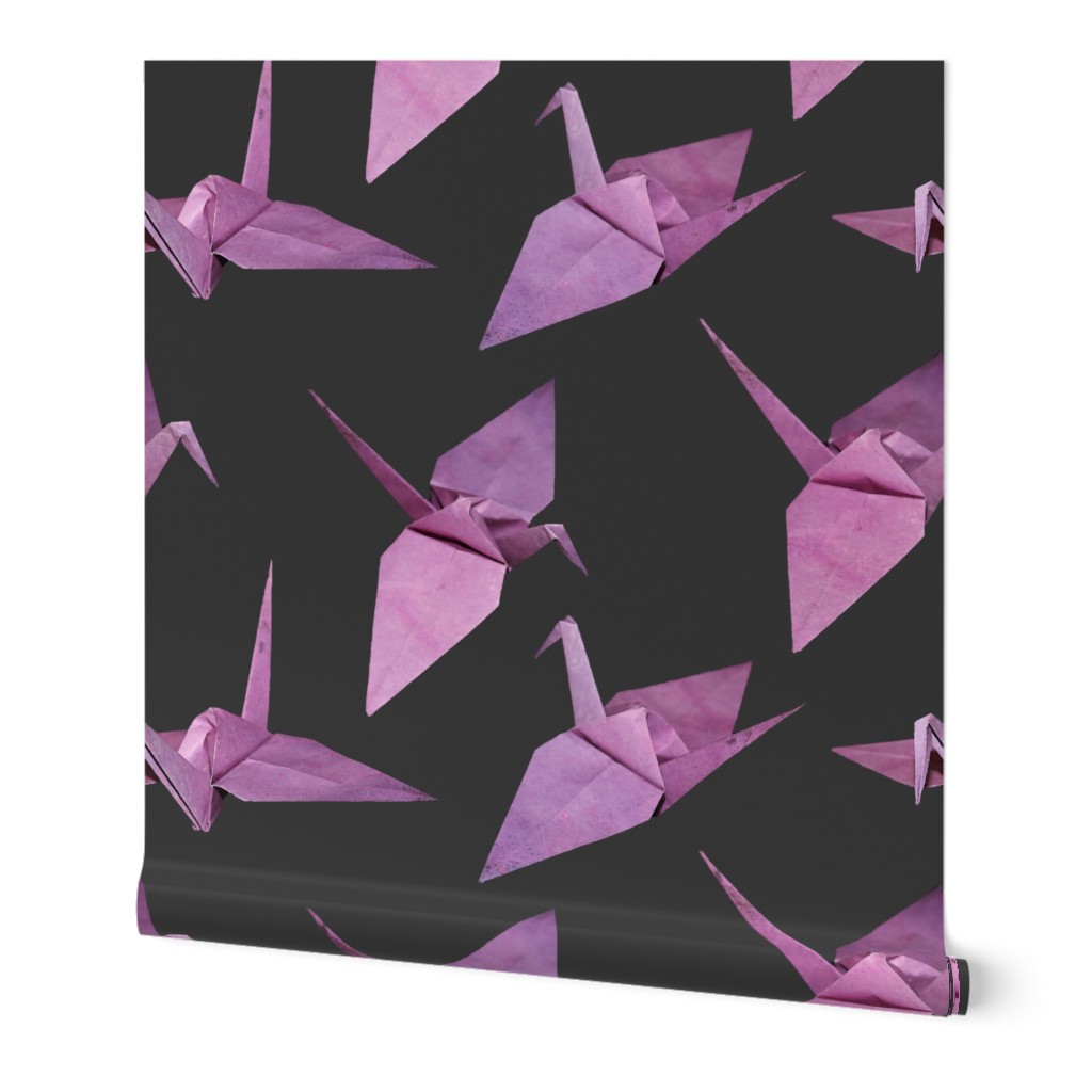 I spy origami cranes (large violet/pink)