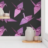 I spy origami cranes (large violet/pink)