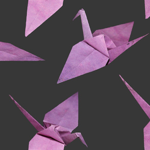 I spy origami cranes (large violet/pink)