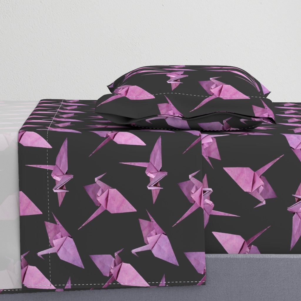 I spy origami cranes (medium violet/pink)