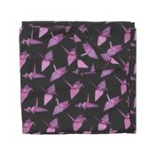 I spy origami cranes (medium violet/pink)