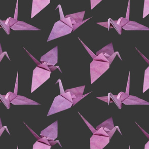 I spy origami cranes (medium violet/pink)