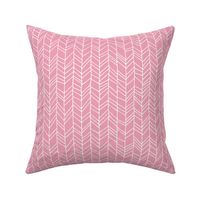 Rose Pink Crazy Chevron Herringbone - Hand Drawn Geometric Pattern GingerLous