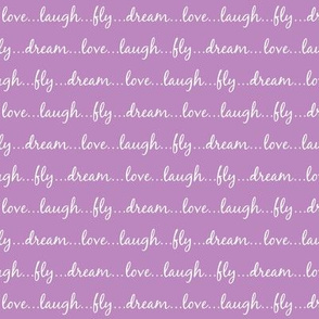 Dream... Love... Laugh... Fly... (on orchid) - Best Friend 2 Coordinate for Girls GingerLous