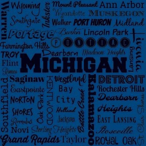 Michigan cities, blue