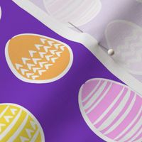Easter eggs - brights on purple