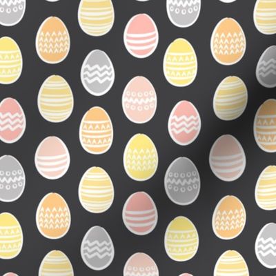 (small scale) Easter eggs on grey