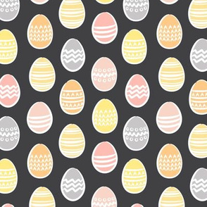 (small scale) Easter eggs on grey