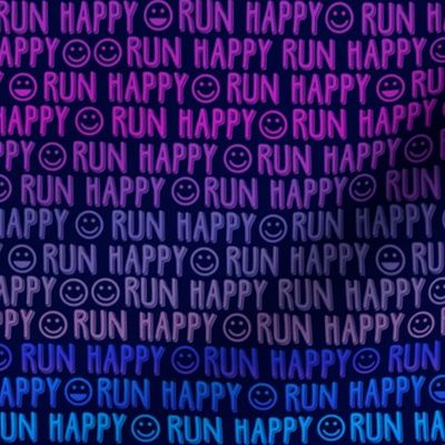 run happy faces purples & blues