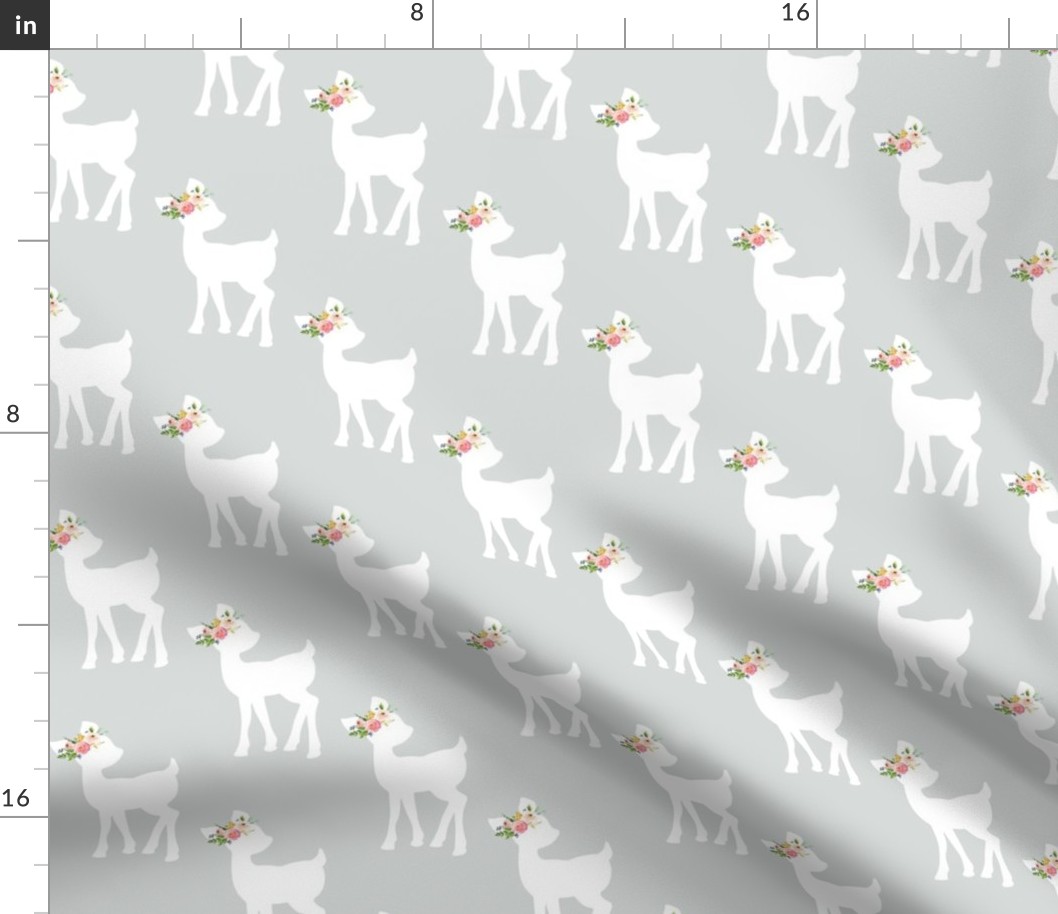 Fawn (light grey) – Baby Deer Girls Nursery Bedding