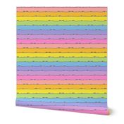 I-Spy Hippo! 1" pastel rainbow stripes