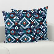 Kilim in Blue and Teal