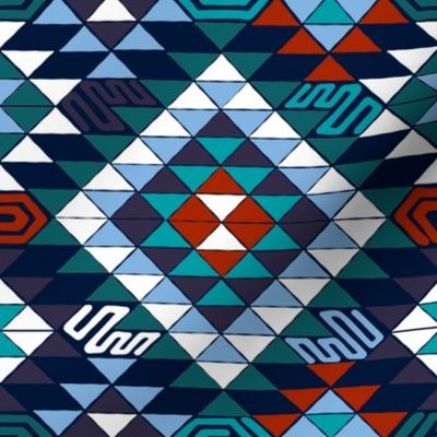 Kilim in Blue and Teal