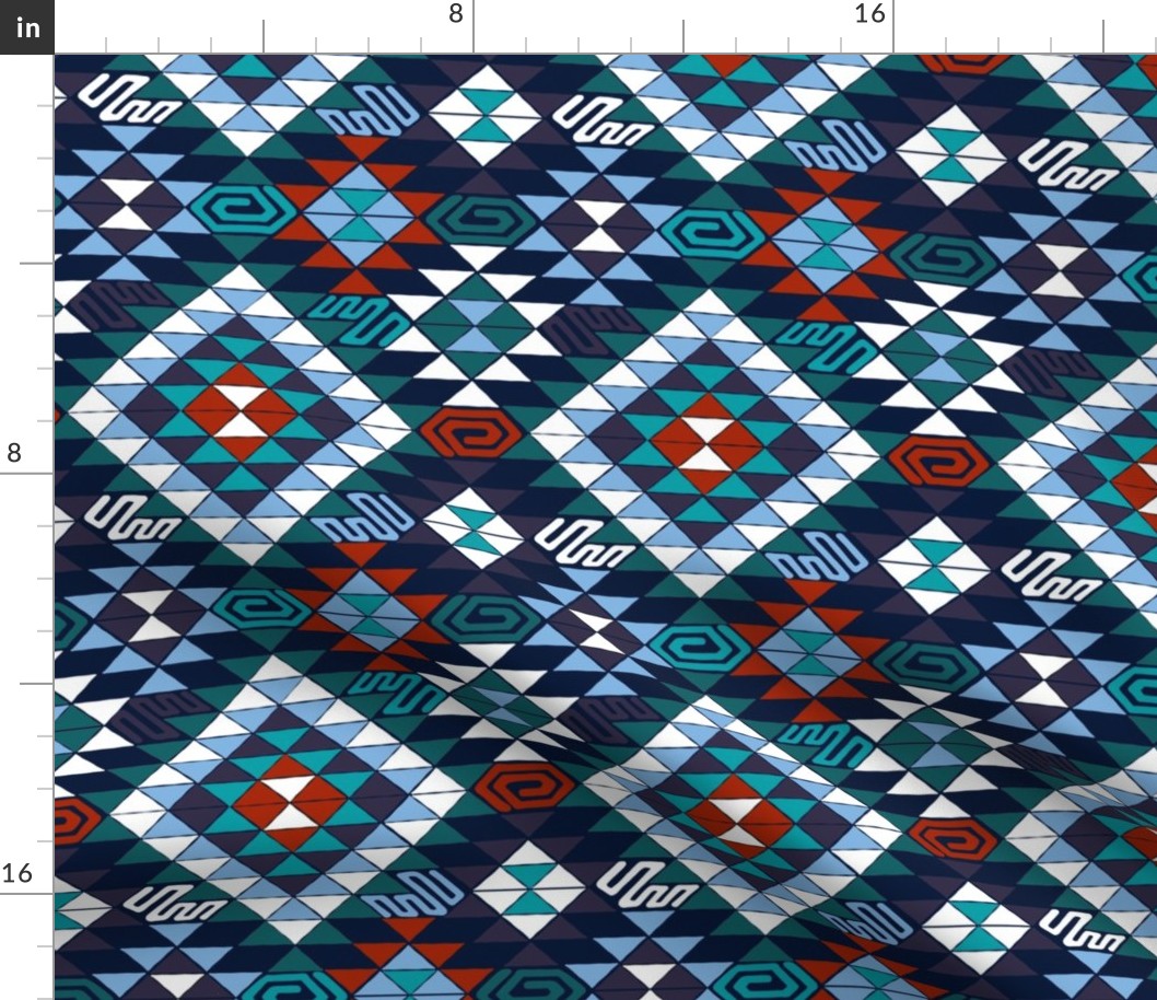 Kilim in Blue and Teal
