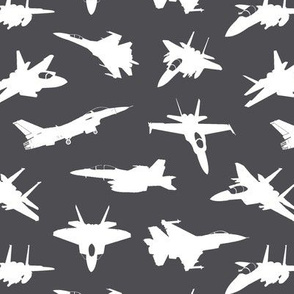 Fighter Jets on Charcoal // Small