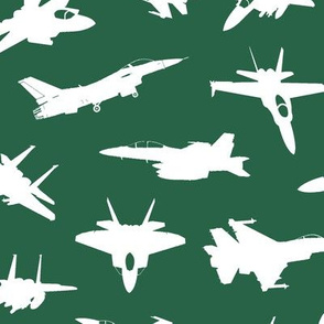Fighter Jets on Jade // Large