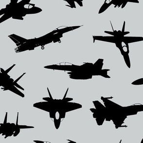 Fighter Jets on Grey // Large