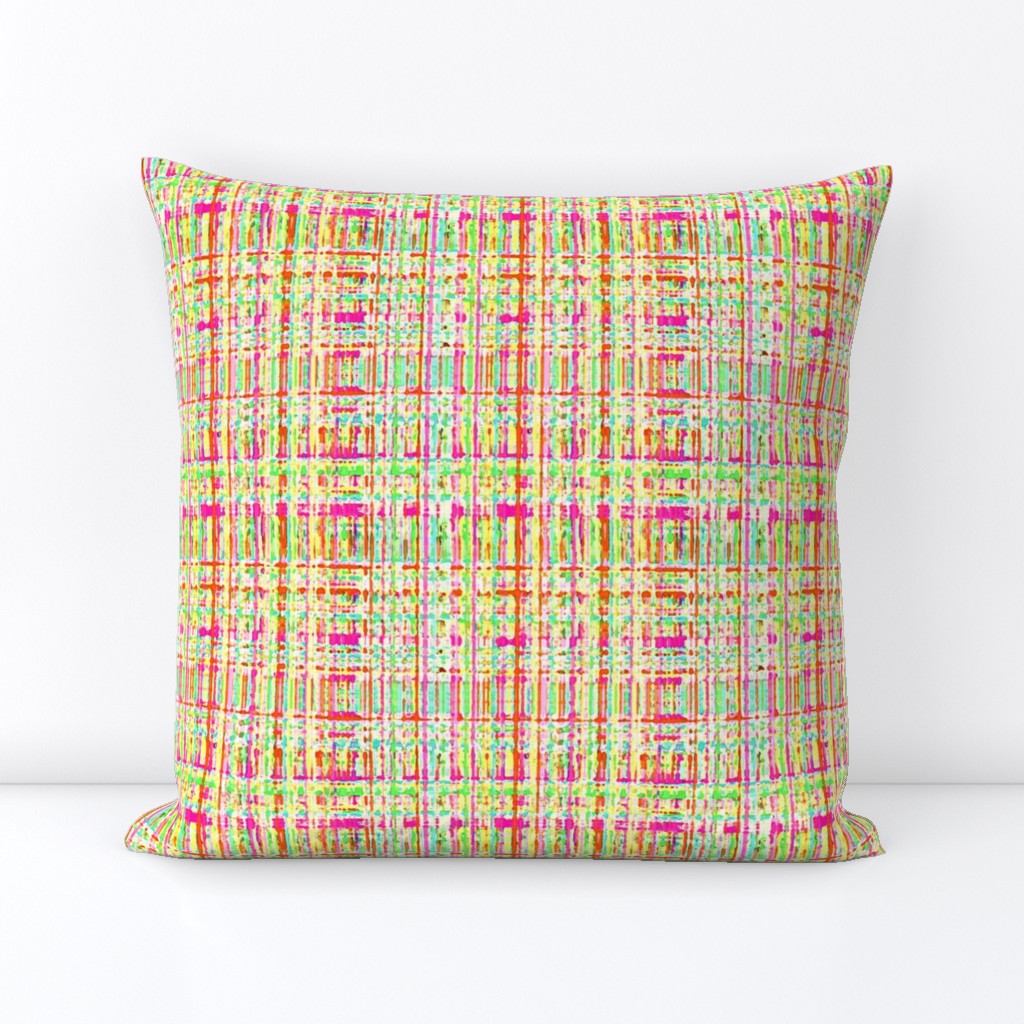 Painted Linen No. 3 in Tropical Neon Rainbow