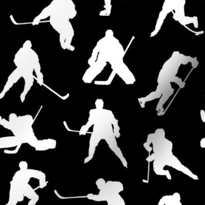 Hockey Players on Black // Small