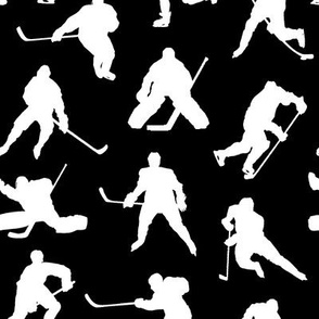 Hockey Players on Black // Small