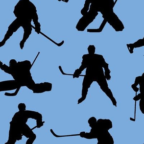 Hockey Players on Ice Blue // Large