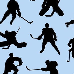 Hockey Players on Light Blue // Large