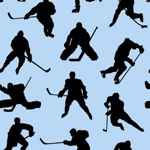 Hockey Players on Light Blue // Small