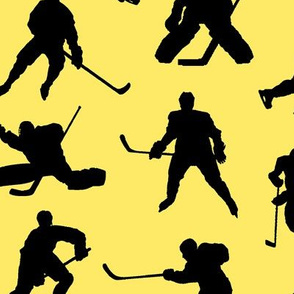 Hockey Players on Yellow // Large