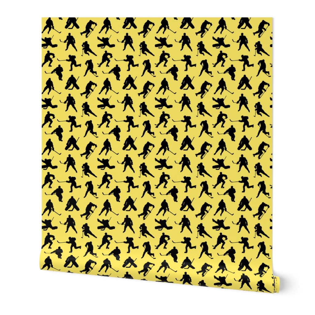 Hockey Players on Yellow // Small