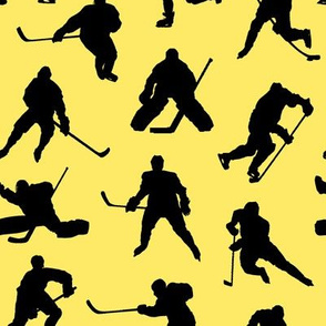 Hockey Players on Yellow // Small