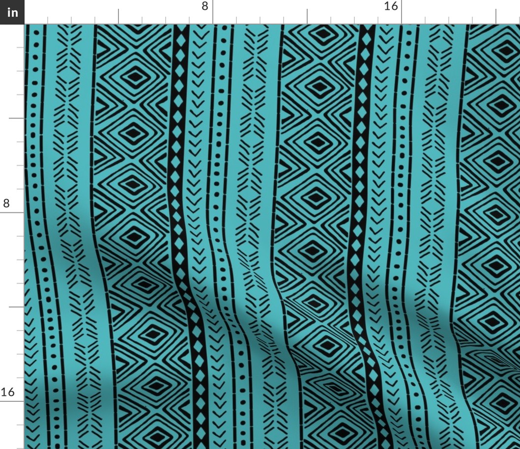 Turquoise Mud Cloth // Small