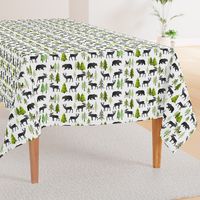 Home in the Forest - Woodland Animals Bear Moose Deer Pine Trees Baby Nursery Bedding GingerLous