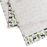 Home in the Forest - Woodland Animals Bear Moose Deer Pine Trees Baby Nursery Bedding GingerLous