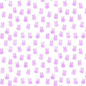 small bunnies in bright purple