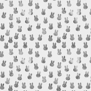 small bunnies in grey on light grey