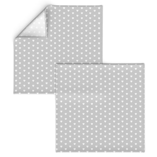 Tiny White Hearts (light gray) – Baby Girl Nursery