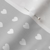 Tiny White Hearts (light gray) – Baby Girl Nursery