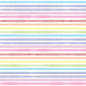 Watercolor Rainbow stripes