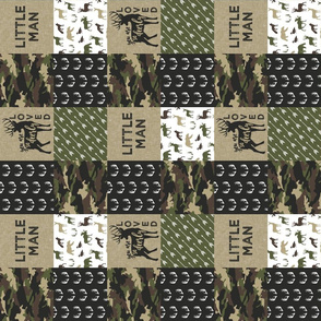 (3" small scale) Little Man - Woodland wholecloth - C2 camouflage (90)