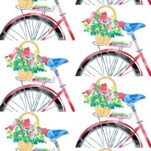 Bicycle with Flower Basket