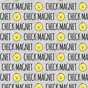 Chick magnet - light grey