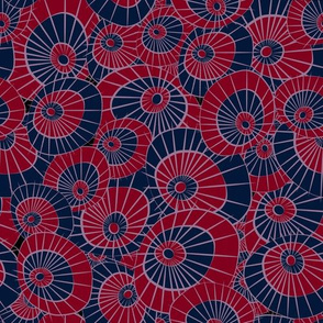 Washi Umbrellas - Navy, Burgundy, Lavender