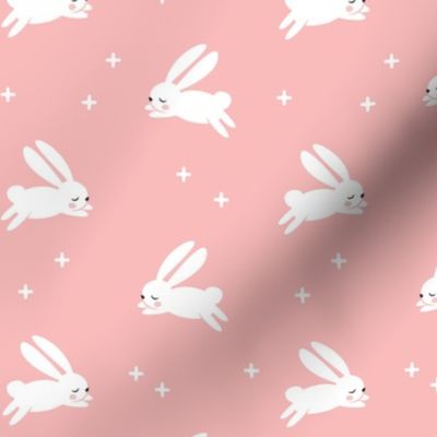 bunnies on pink