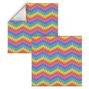 Paper Crane Rainbow Chevron