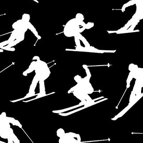 Skiers on Black // Large