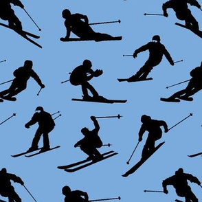 Skiers on Ice Blue // Small