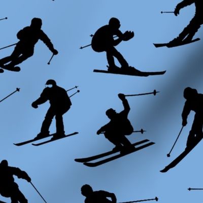 Skiers on Ice Blue // Large