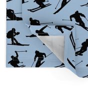 Skiers on Blue // Small