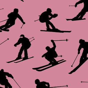 Skiers on Mauve // Large