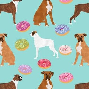boxer donuts mixed coats dog breed doughnuts fabric lite